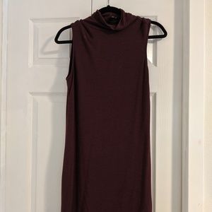 Tunic fall dress in maroon